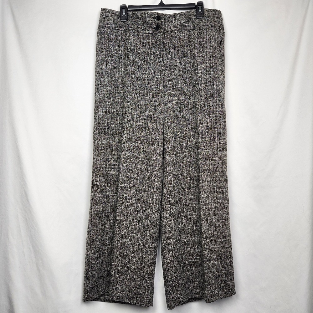 Fashion Bug Womens Textured Pants Business Professional Gray Size‎ 14